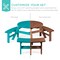 Best Choice Products 6-Person Circular Outdoor Wooden Picnic Table w/ 3 Built-In Benches, Umbrella Hole